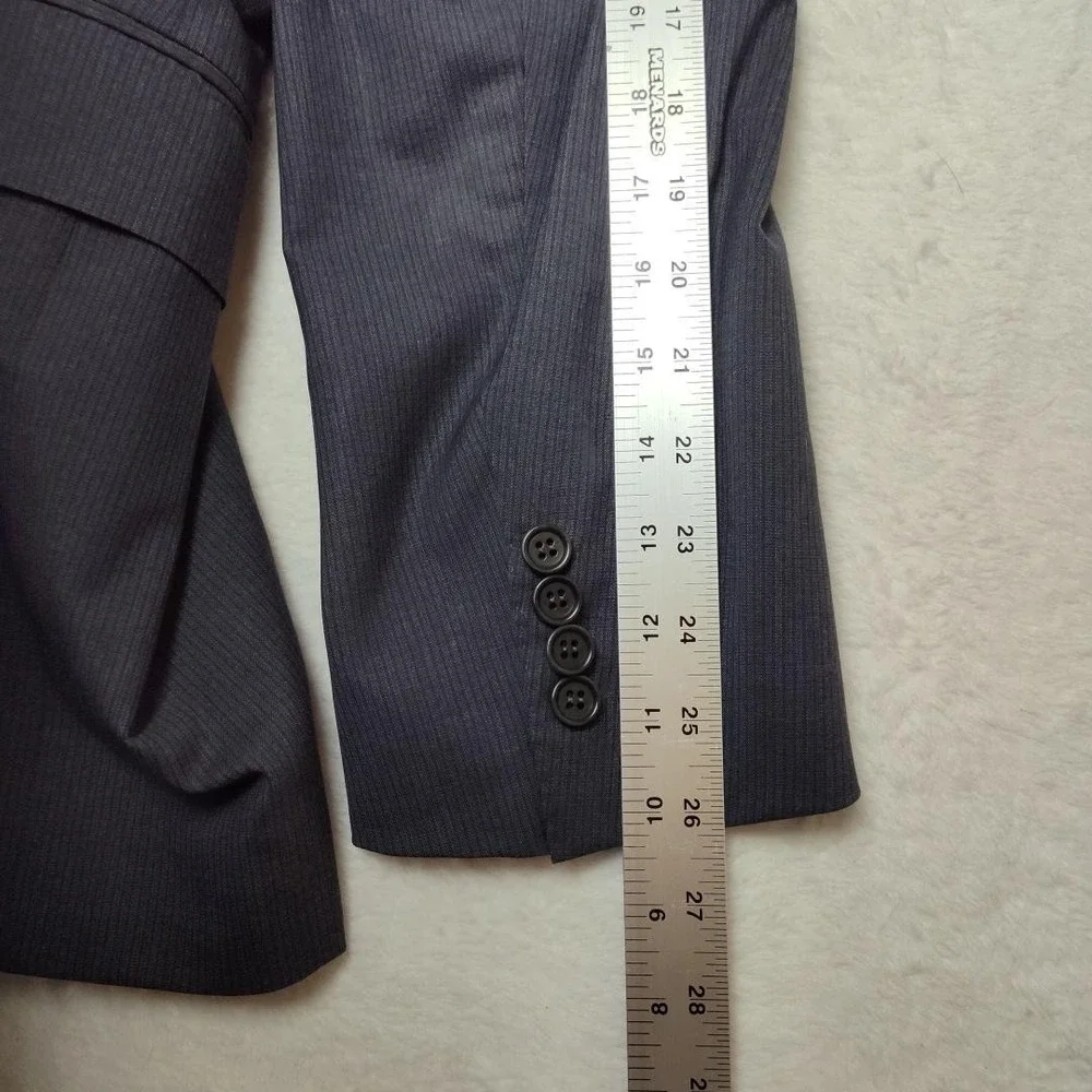 Canali Suit‎ Jacket Mens 52 42R Gray Pinstripe Wool 2 Button Blazer Made Italy
